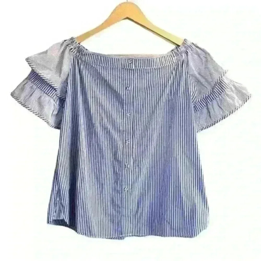 Parker Off the Shoulder Striped Top size small
